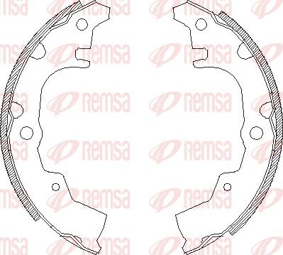 Remsa 4340.00 - Brake Shoe, Drum brakes autospares.lv