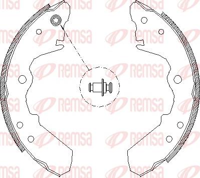 Remsa 4343.00 - Brake Shoe, Drum brakes autospares.lv