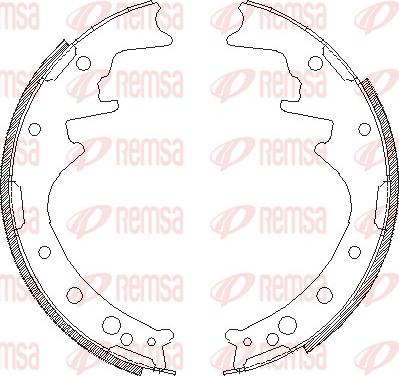 Remsa 4342.00 - Brake Shoe, Drum brakes autospares.lv