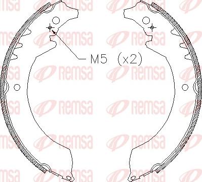 Remsa 4355.00 - Brake Shoe, Drum brakes autospares.lv