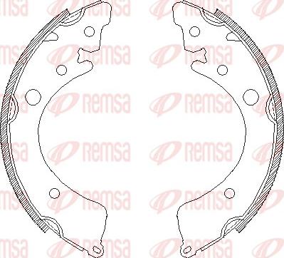 Remsa 4350.00 - Brake Shoe, Drum brakes autospares.lv