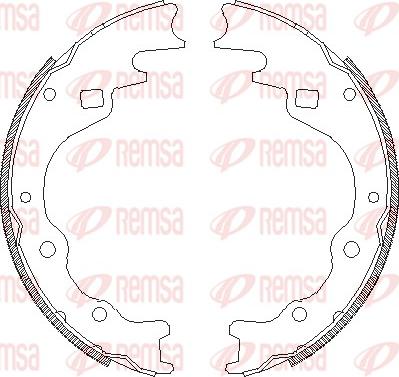 Remsa 4365.00 - Brake Shoe, Drum brakes autospares.lv