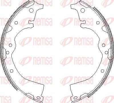 Remsa 4360.00 - Brake Shoe, Drum brakes autospares.lv