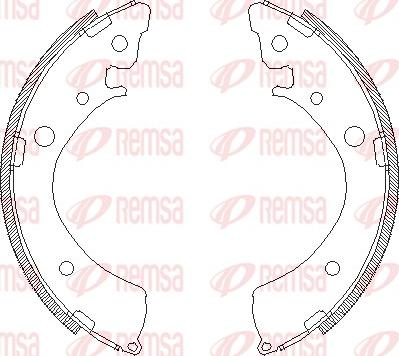 Remsa 4367.00 - Brake Shoe, Drum brakes autospares.lv