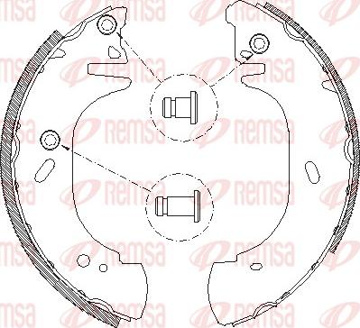 Remsa 4306.00 - Brake Shoe, Drum brakes autospares.lv