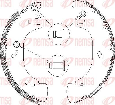 Remsa 4306.01 - Brake Shoe, Drum brakes autospares.lv