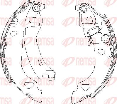 Remsa 4302.00 - Brake Shoe, Drum brakes autospares.lv