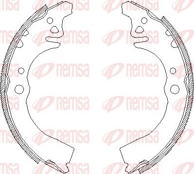 Remsa 4389.00 - Brake Shoe, Drum brakes autospares.lv