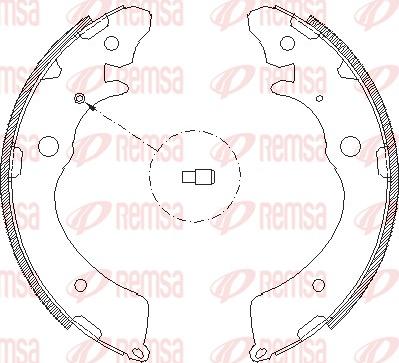 Remsa 4383.00 - Brake Shoe, Drum brakes autospares.lv