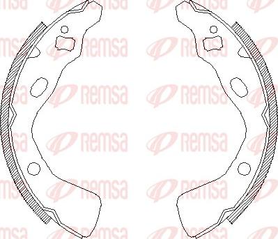 Remsa 4382.00 - Brake Shoe, Drum brakes autospares.lv