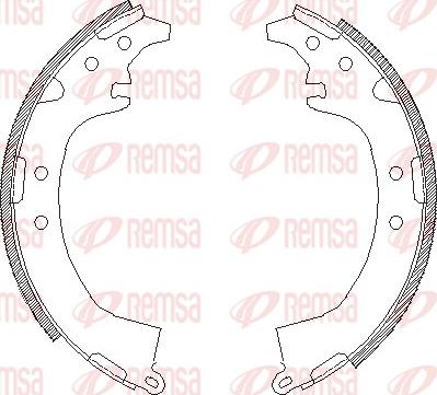 Remsa 4387.00 - Brake Shoe, Drum brakes autospares.lv