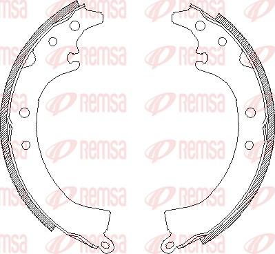 Remsa 4336.00 - Brake Shoe, Drum brakes autospares.lv