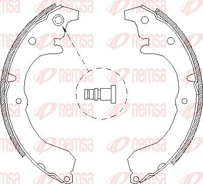 Remsa 4333.01 - Brake Shoe, Drum brakes autospares.lv