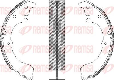 Remsa 4321.00 - Brake Shoe, Drum brakes autospares.lv