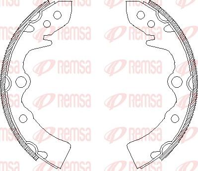 Remsa 4322.00 - Brake Shoe, Drum brakes autospares.lv