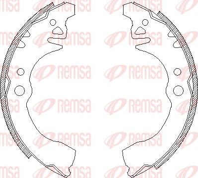 Remsa 4374.00 - Brake Shoe, Drum brakes autospares.lv