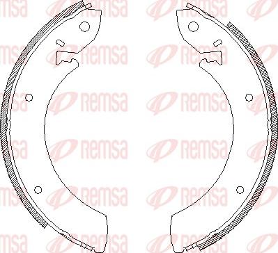 Remsa 4245.00 - Brake Shoe, Drum brakes autospares.lv