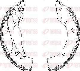 Remsa 4248.01 - Brake Shoe, Drum brakes autospares.lv