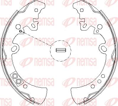 Remsa 4218.00 - Brake Shoe, Drum brakes autospares.lv