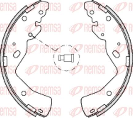 Remsa 4232.00 - Brake Shoe, Drum brakes autospares.lv