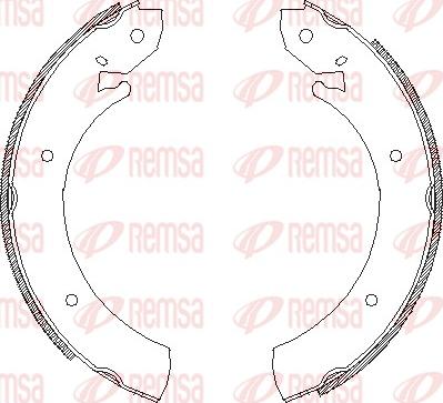 Remsa 4701.00 - Brake Shoe, Drum brakes autospares.lv