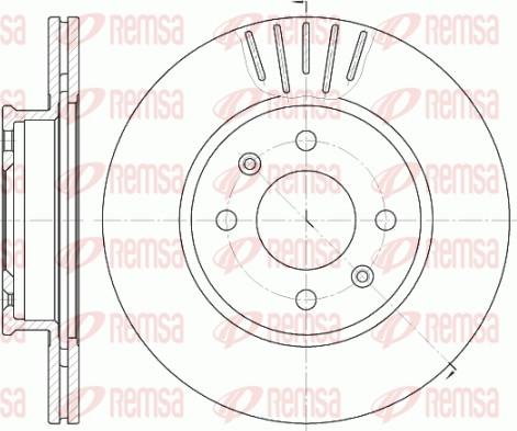 Remsa 6666.10 - Brake Disc autospares.lv