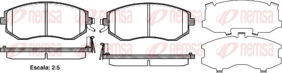 Remsa 0951.04 - Brake Pad Set, disc brake autospares.lv