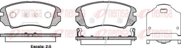 Remsa 0953.22 - Brake Pad Set, disc brake autospares.lv