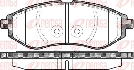 Remsa 0986.00 - Brake Pad Set, disc brake autospares.lv