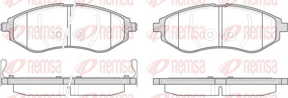 Remsa 0986.02 - Brake Pad Set, disc brake autospares.lv