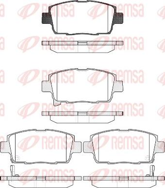 Remsa 0971.42 - Brake Pad Set, disc brake autospares.lv