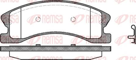 Remsa 0973.02 - Brake Pad Set, disc brake autospares.lv