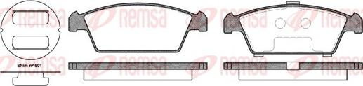 Remsa 0459.00 - Brake Pad Set, disc brake autospares.lv