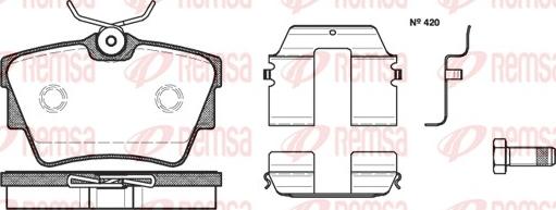 Remsa 0591.20 - Brake Pad Set, disc brake autospares.lv