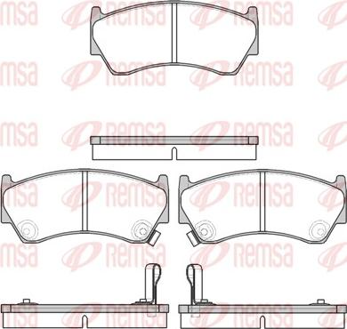 Remsa 0592.42 - Brake Pad Set, disc brake autospares.lv