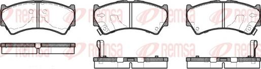 Remsa 0592.52 - Brake Pad Set, disc brake autospares.lv