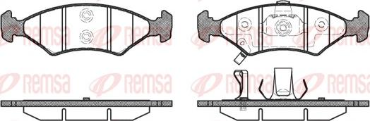 Remsa 0502.22 - Brake Pad Set, disc brake autospares.lv