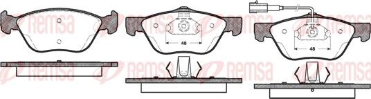 Remsa 0589.21 - Brake Pad Set, disc brake autospares.lv