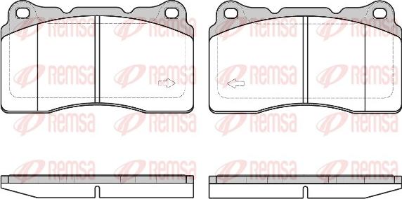 Remsa 0666.40 - Brake Pad Set, disc brake autospares.lv
