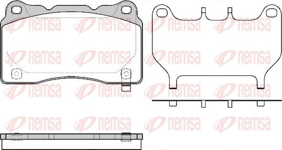 Remsa 0666.64 - Brake Pad Set, disc brake autospares.lv