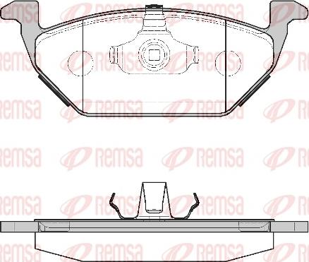 Remsa 0633.00 - Brake Pad Set, disc brake autospares.lv