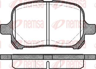 Remsa 0621.00 - Brake Pad Set, disc brake autospares.lv