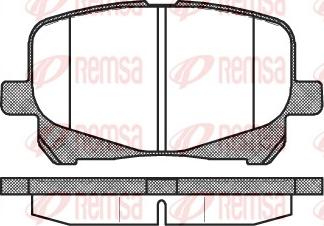 Remsa 0621.10 - Brake Pad Set, disc brake autospares.lv