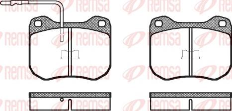 Remsa 0001.02 - Brake Pad Set, disc brake autospares.lv