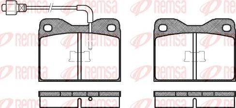 Remsa 0008.02 - Brake Pad Set, disc brake autospares.lv