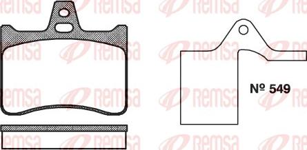 Remsa 0088.10 - Brake Pad Set, disc brake autospares.lv