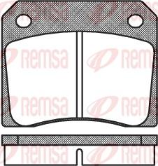 Remsa 0036.00 - Brake Pad Set, disc brake autospares.lv