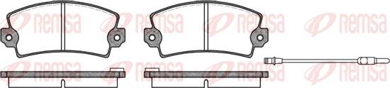 Remsa 0021.96 - Brake Pad Set, disc brake autospares.lv