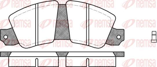 Remsa 0023.02 - Brake Pad Set, disc brake autospares.lv