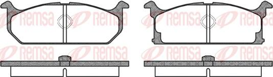 Remsa 0194.00 - Brake Pad Set, disc brake autospares.lv